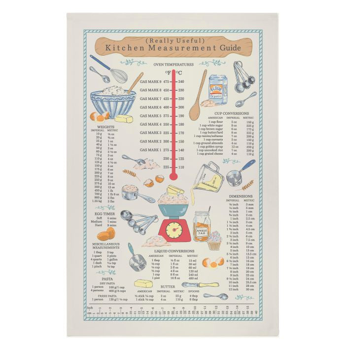 Kitchen Measurements Cotton Tea Towel