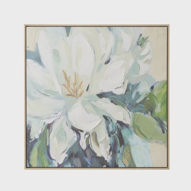 Giselle Natural Frame Oil Canvas 80 x 80cm