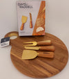 Acacia & Brass S/3 Cheese Knives