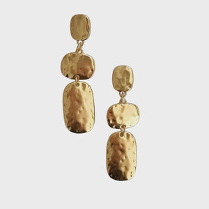 Textured Metal Earring Gold