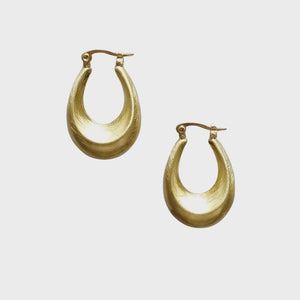 Gold Circular Hoop Earring