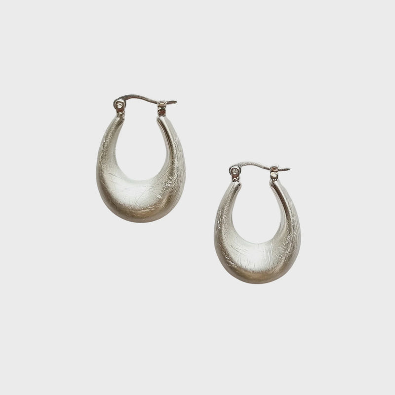 Silver Circular Hoop Earring