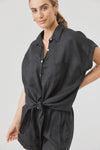 Studio Tie Shirt Ebony/ONE SIZE