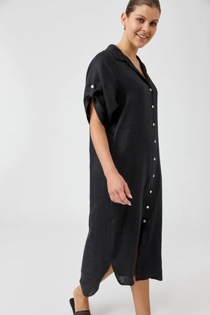 Studio Shirt Dress Ebony