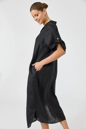 Studio Shirt Dress Ebony