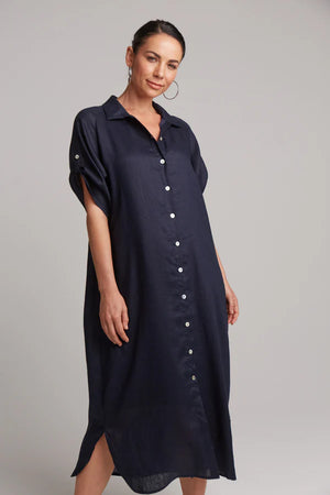 Studio Shirt Dress  Navy