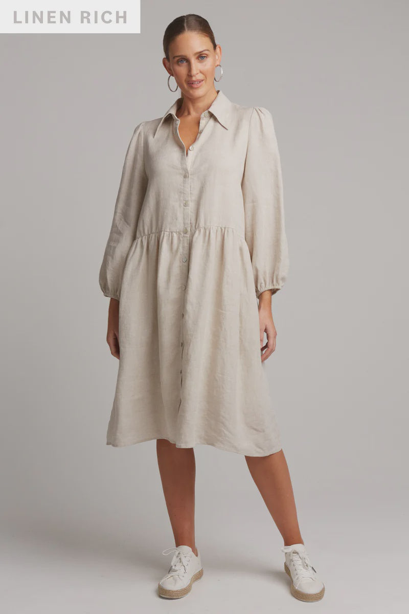 Studio Midi Shirt Dress / Tusk