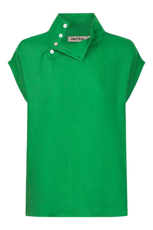 Halcyon Button Top Emerald