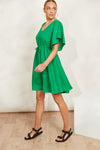 Halcyon Tie Dress Emerald