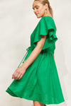 Halcyon Tie Dress Emerald