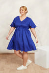 Halcyon Tie Dress Cobalt