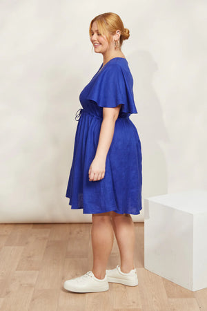 Halcyon Tie Dress Cobalt