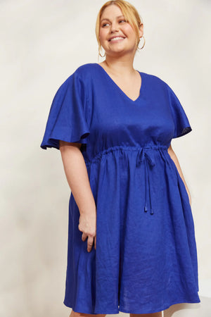 Halcyon Tie Dress Cobalt