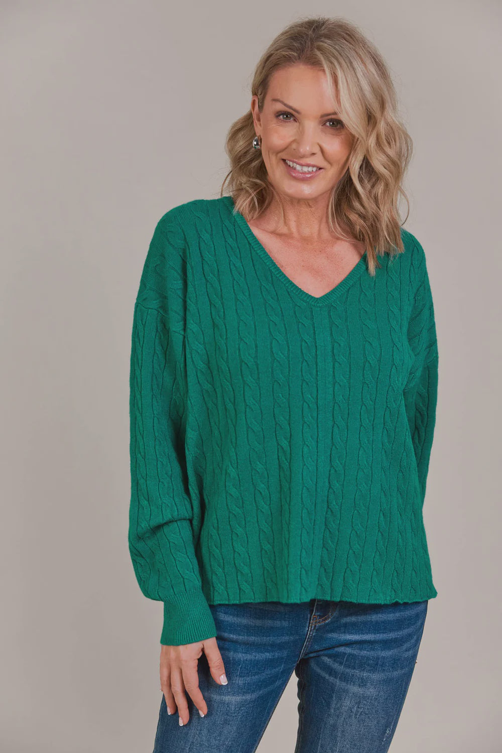 Palmer Cable Knit Teal
