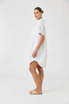Studio Short Shirt Dress / White
