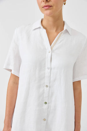 Studio Short Shirt Dress / White