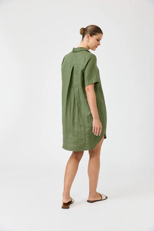 Studio Short Shirt Dress / Olive