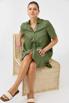 Studio Short Shirt Dress / Olive