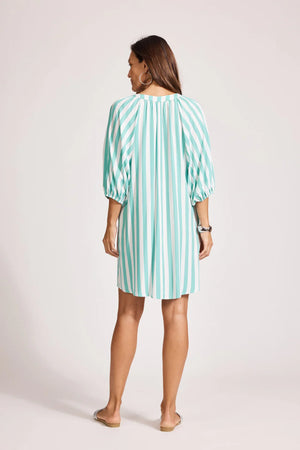 Treville Stripe Dress Aqua