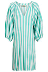 Treville Stripe Dress Aqua