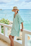 Treville Stripe Dress Aqua