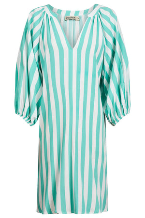 Treville Stripe Dress Aqua