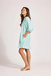 Treville Stripe Dress Aqua
