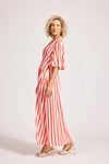 Treville Stripe Maxi Dress Coral