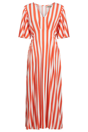 Treville Stripe Maxi Dress Coral