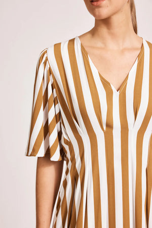Treville Stripe Maxi Dress Caramel