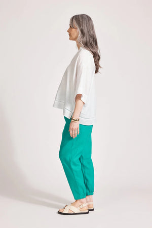 Miramar Collared Top / White