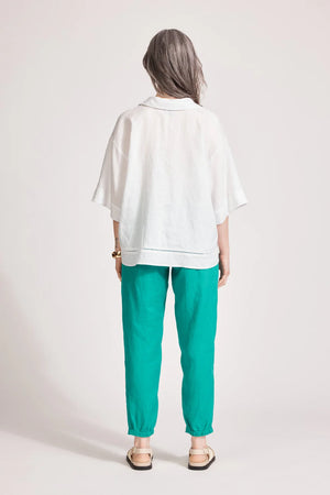 Miramar Collared Top / White