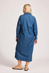 Melenia Denim Collared Dress / Indigo