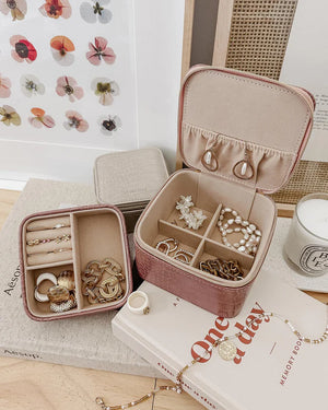 Tara Jewellery Box Croc Spice