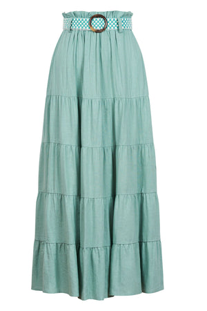 Amelie Maxi Skirt Seafoam