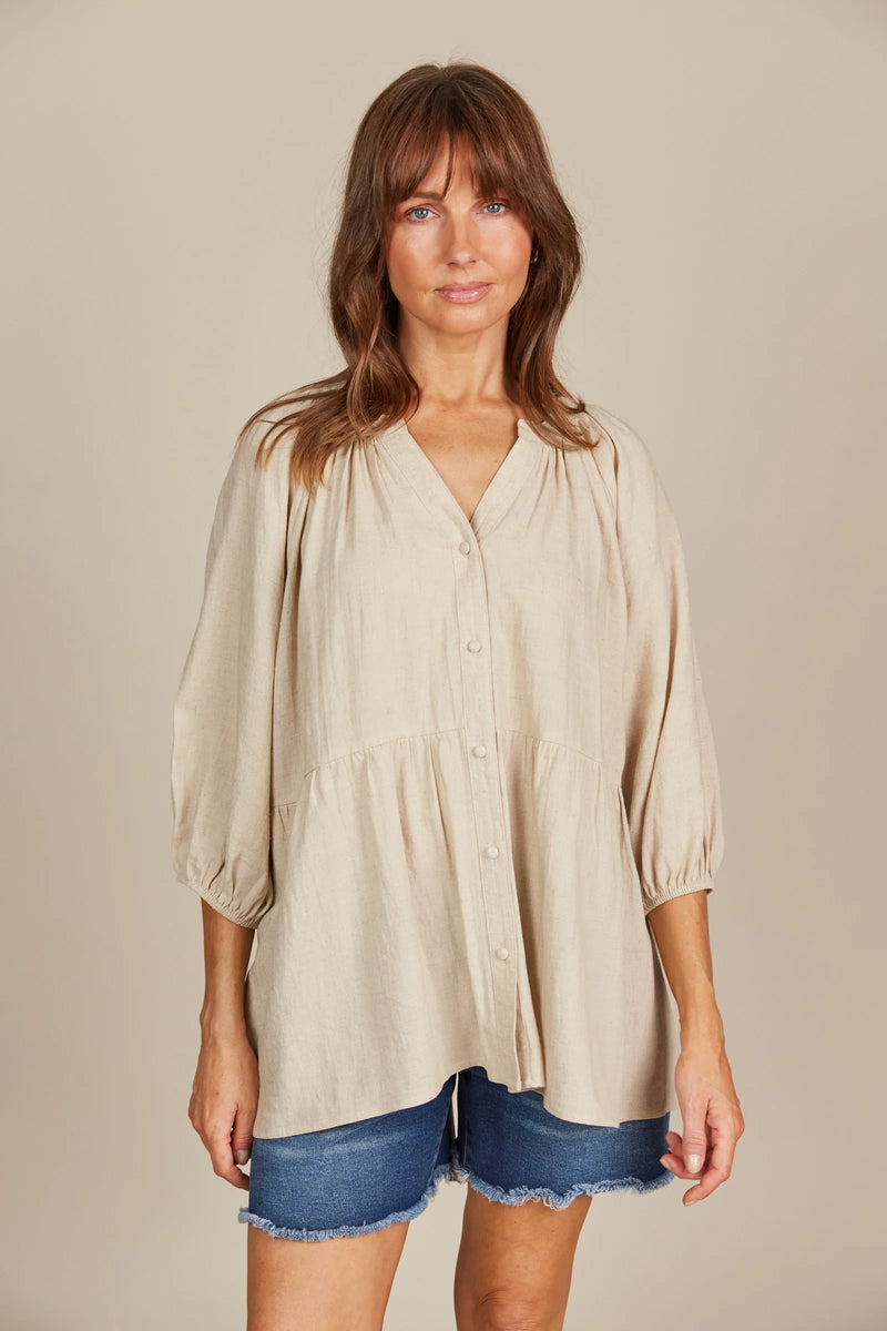 Amelie Button Top /ONE SIZE