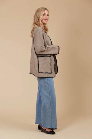 Athena Cardigan Taupe