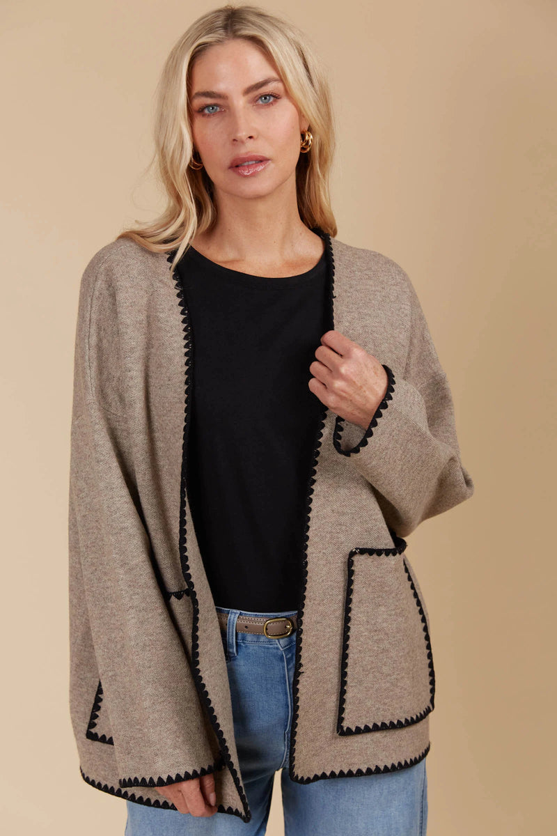 Athena Cardigan Taupe