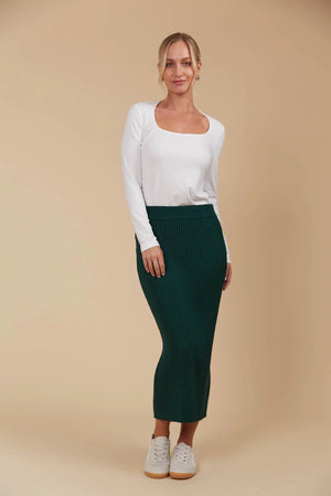 Juno Knit Skirt Pine
