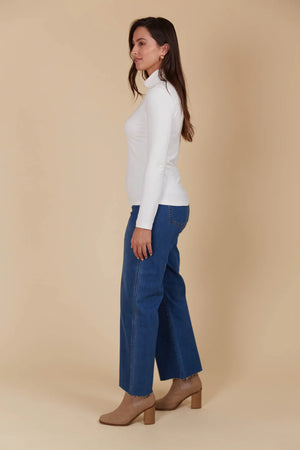 Naria Roll Neck Top Ivory