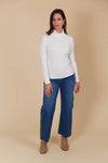 Naria Roll Neck Top Ivory