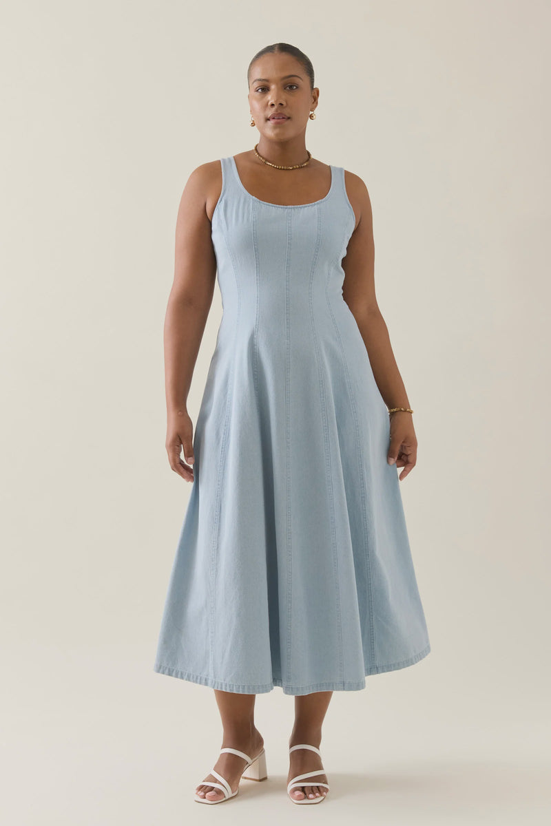 Sofie Denim Tank Dress / Sky