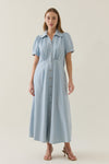 Sofie Denim Dress Maxi / Sky