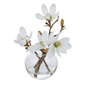 Mini Magnolia Sphere Vase White