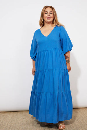 Tanna Tiered Maxi Cobalt