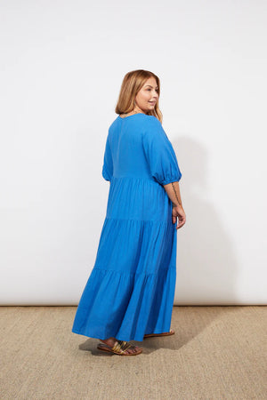 Tanna Tiered Maxi Cobalt