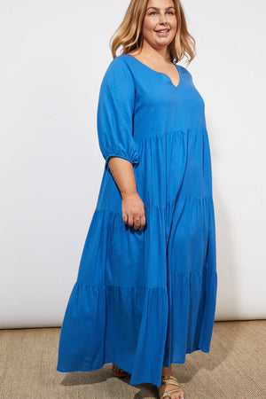 Tanna Tiered Maxi Cobalt