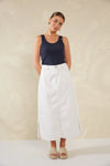 Dalton Denim Skirt White