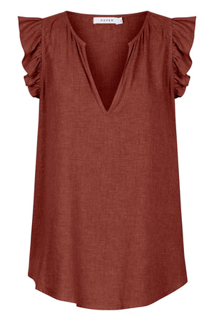 Florence Frill Tank Espresso