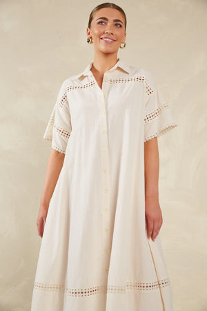 Adelfia Shirt Dress Cannoli